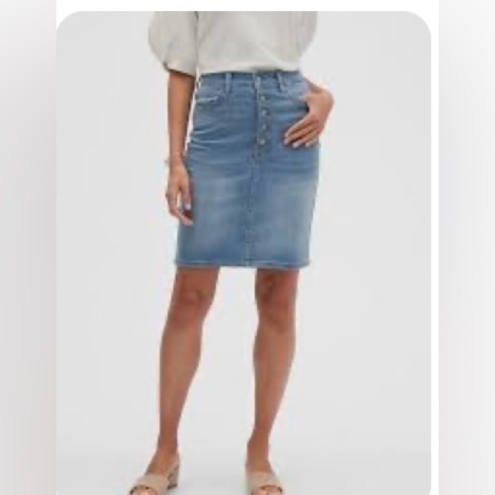 Banana Republic Sky Blue Denim Skirt